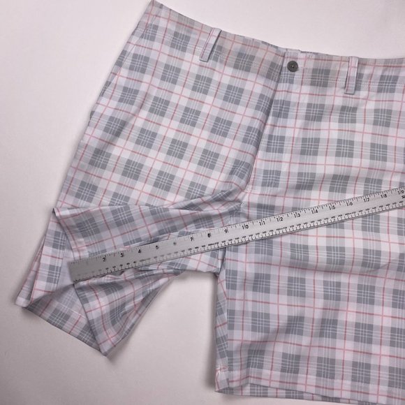 Jack Nicklaus Golf Shorts Mens 36 Bright White Check Stretch Wicking UPF - Picture 13 of 13